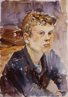 Junge 003, Portrait, Pastell